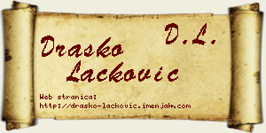 Draško Lacković vizit kartica